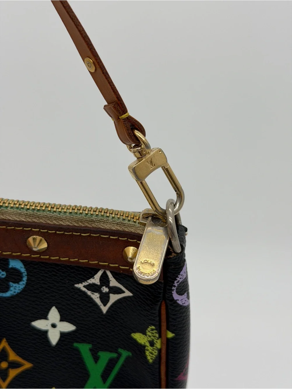 Louis Vuitton Black Murakami Multicolor Monogram Pochette Shoulder Bag